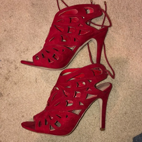 Red Aldo Heels - Picture 4 of 6